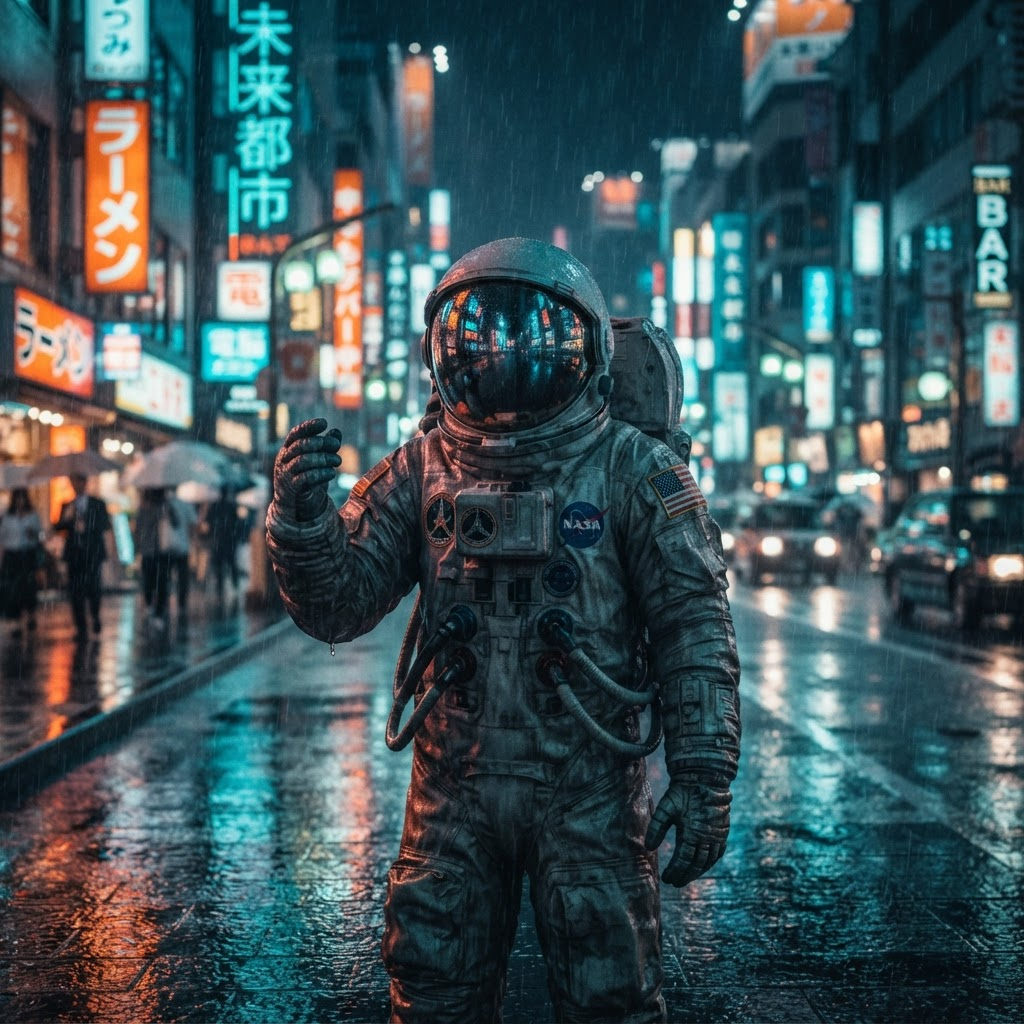 Astronauta neón